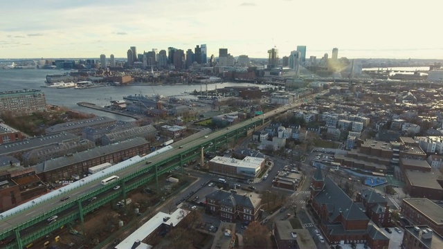 波士顿天际线视频素材