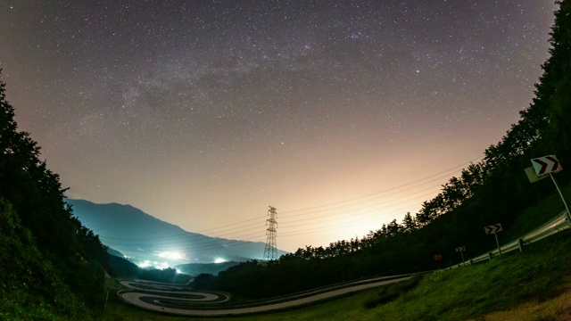 庆尚南道，治里山国家公园的夜空中满是星星视频素材