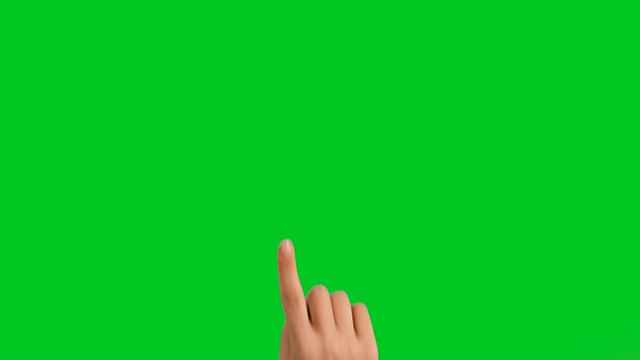 4K女人手触屏手势在绿色屏幕上视频素材