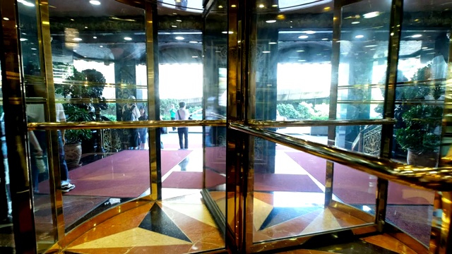 豪华玻璃现代门自动旋转酒店视频下载