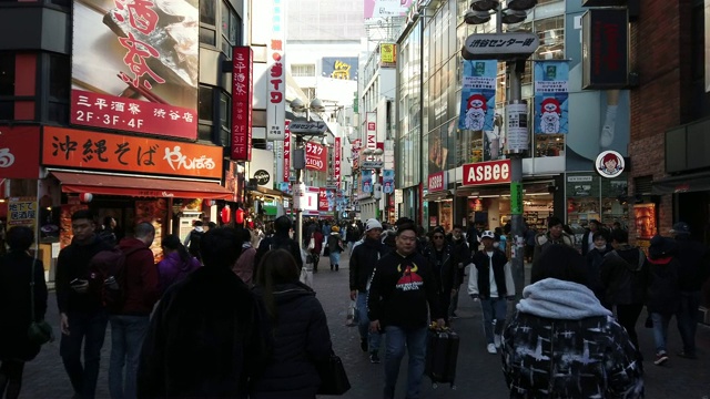 日本东京涩谷购物街区WS。视频素材