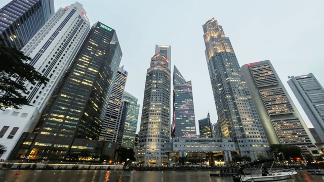 新加坡,船码头视频素材