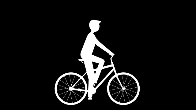 Stick Figure Figure象形图Man Riding a Bike字符Flat Animation视频下载