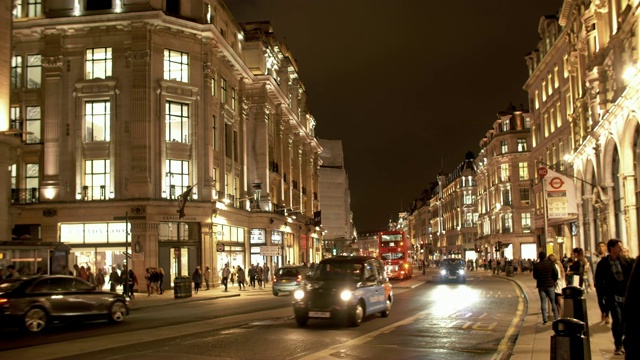 伦敦摄政街之夜视频素材