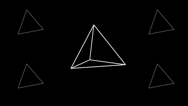 形状移动piramid立方体球体旋转3d渲染视频素材