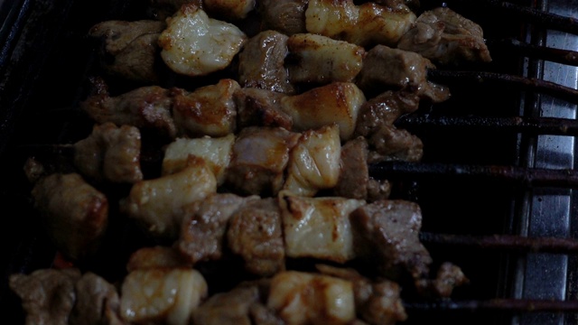 烤羊串肉扦视频素材