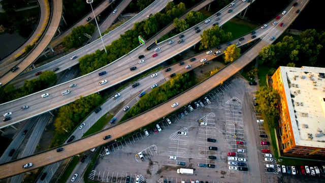 休斯顿交通高速公路和州际公路视频素材