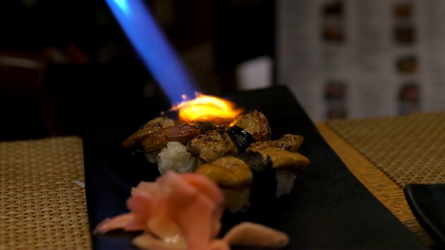 寿司福格拉烧视频素材