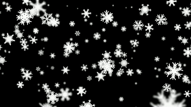 Big Snowflakes Falling | Winter Snowfall |圣诞快乐，新年快乐视频素材