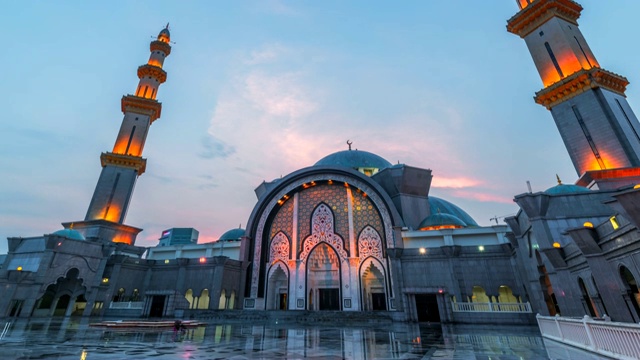 吉隆坡联邦清真寺或Wilayah清真寺的日落时间视频下载