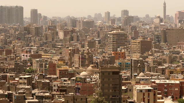 平移拍摄的埃及开罗市景视频素材