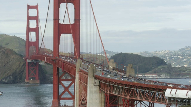 旧金山金门大桥交通4k视频素材
