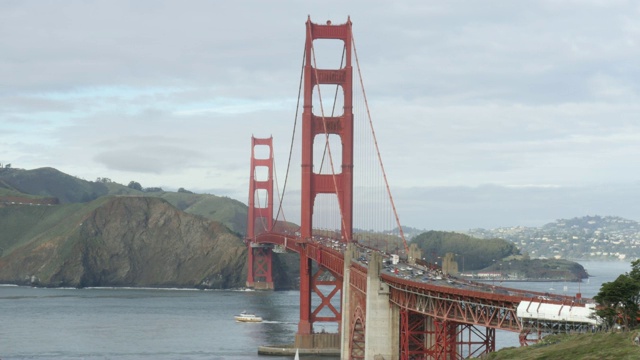 旧金山金门大桥交通4k视频素材