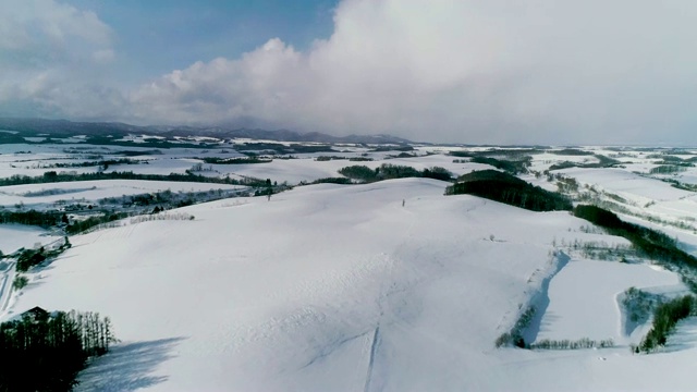 日本北海道的冬景视频下载