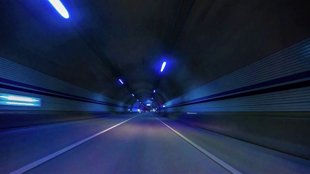 4 k。时光流逝，韩国灵魂城高速公路隧道视频素材
