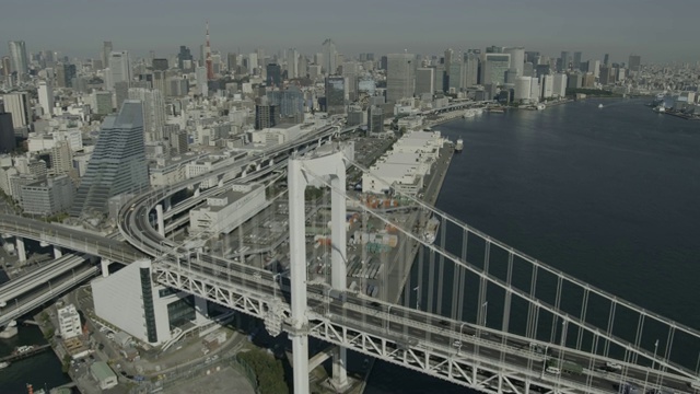 日本东京湾上空的航迹。视频素材