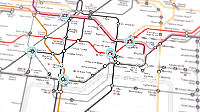 伦敦地铁地图本地化-无缝4K环路视频下载