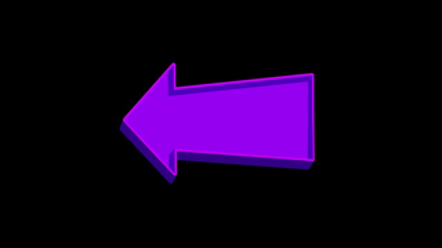 动画紫色箭头指向左边的黑色背景视频素材