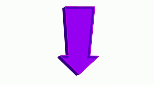 动画紫色箭头指向下的白色背景视频素材