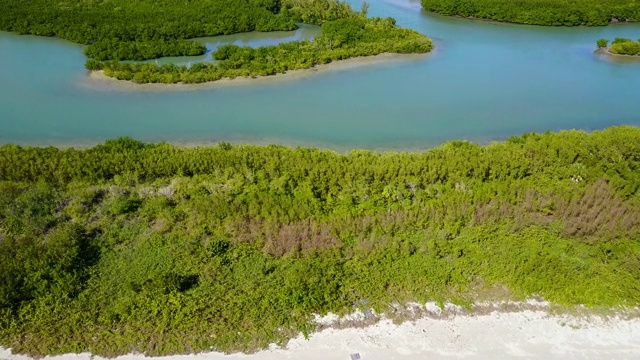 延森海滩的岛屿，天线向上倾斜视频下载