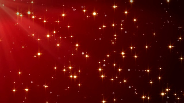 飘落的五彩纸屑和光线在红色的圣诞快乐的背景。视频素材