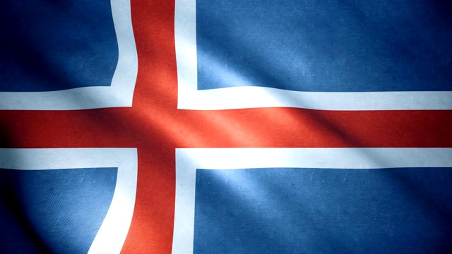 冰岛旗4 k视频素材