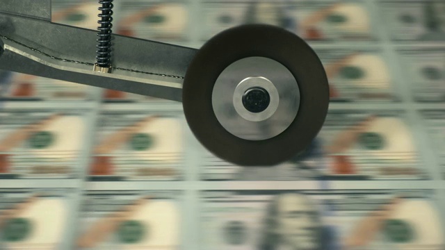 100美元的钞票正在印刷视频下载