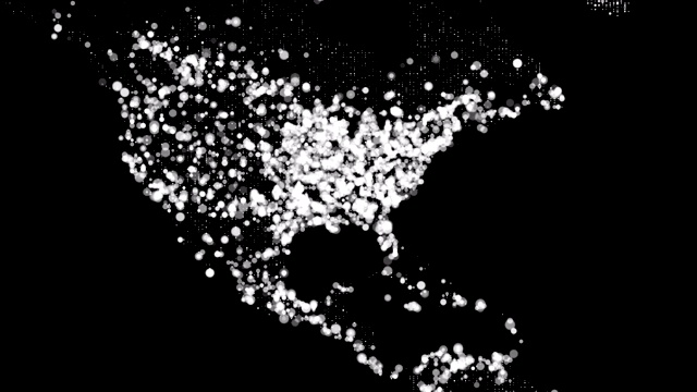 北美，美国，加拿大地图视频素材
