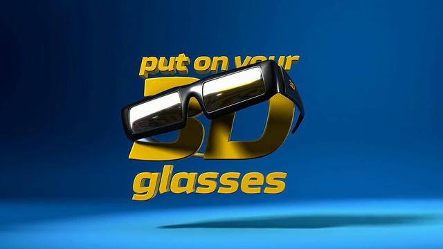 立体3d眼镜动画视频素材