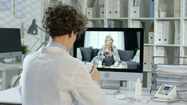 视频通话患者视频素材