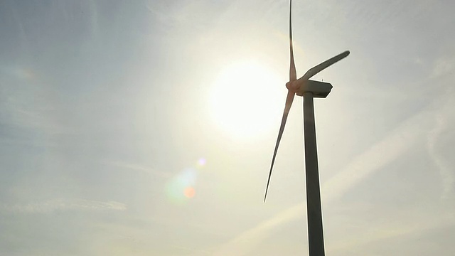 风力涡轮机。清洁能源。视频下载