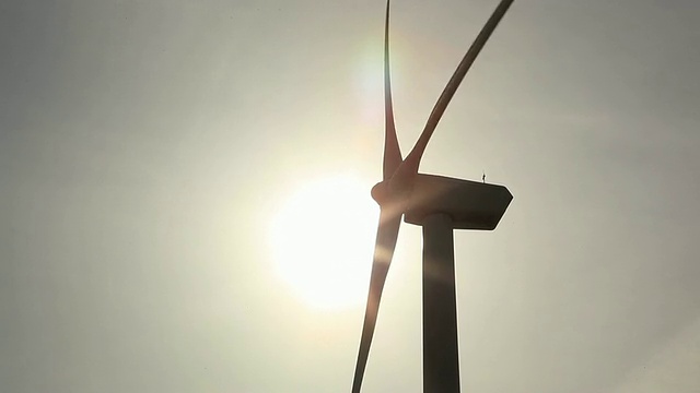 风力涡轮机。清洁能源。视频下载