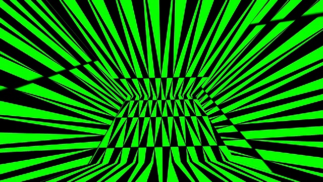 霓虹绿色灯光立方体背景视频素材