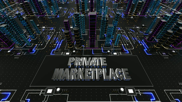 私人市场商业和技术概念视频下载