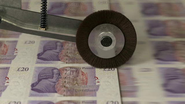 英国20英镑钞票正在印刷视频下载