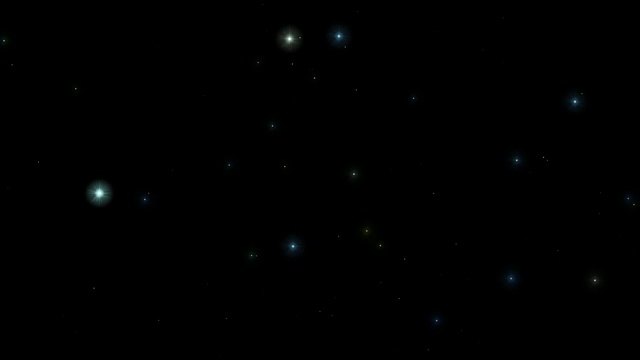 双子座夜空中闪烁的星群视频素材