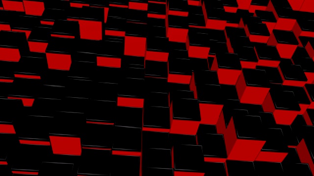 红色和黑色的3D背景。视频素材