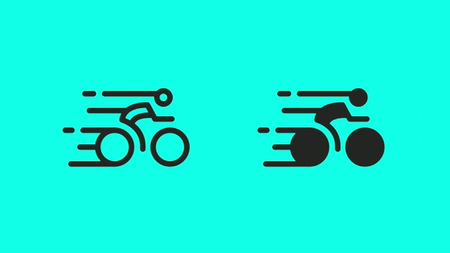 赛车自行车图标-矢量动画视频下载