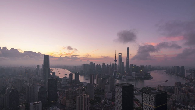 中国上海环球金融区视频素材