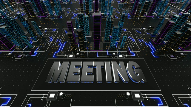 会议概念未来城市背景视频下载