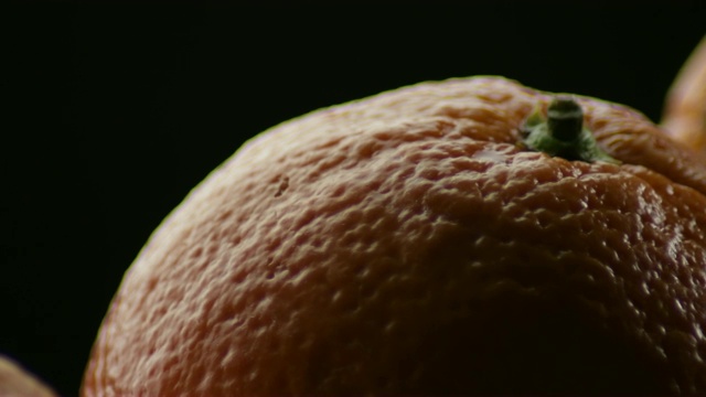 鲜橙花梗与其他橙果一起旋转视频素材