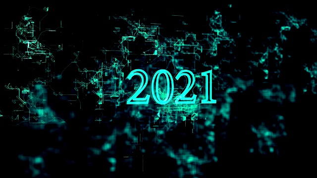 3 d数字网络。签署“2021”视频下载