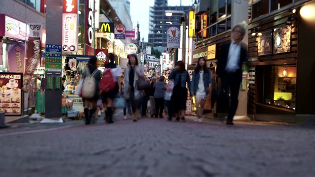 Takeshita东京人群视频素材