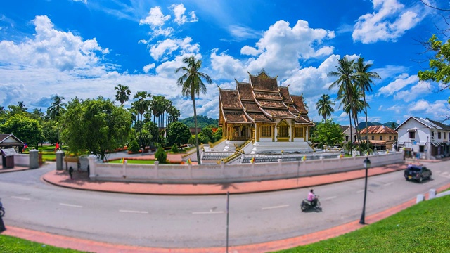 4 k。老挝琅勃拉邦市琅勃拉邦宫(皇宫博物馆)视频下载