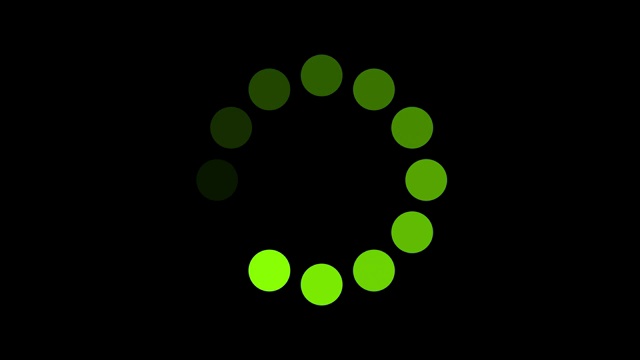 在Alpha通道背景动画中加载绿色圆圈图标视频素材