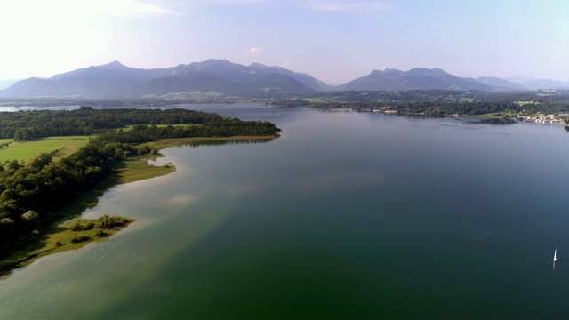 巴伐利亚州的基姆湖和赫伦塞尔岛视频素材