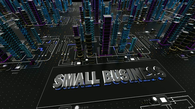 小型商业未来城市背景视频下载