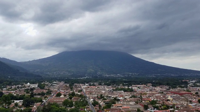 危地马拉安提瓜上空云的时间流逝视频下载