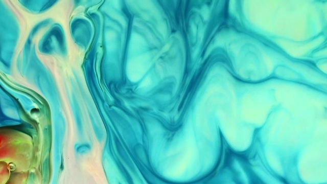 丙烯酸颜料和油的气泡视频素材