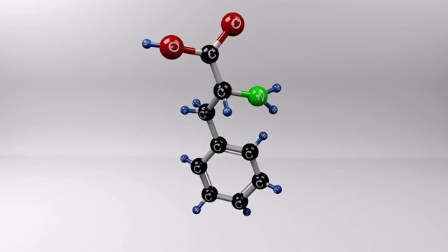 苯丙氨酸分子。视频素材